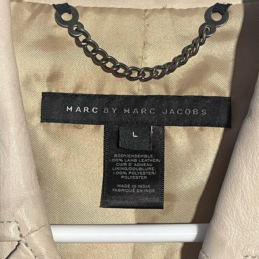 Marc Jacob’s Women's Cream Leather Jacket - Picture 3 of 5